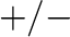 $+/-$% WIDTH=64 HEIGHT=34 