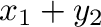 $x_1+y_2$% WIDTH=101 HEIGHT=27 