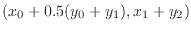 $(x_0+0.5(y_0+y_1), x_1+y_2)$