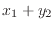 $x_1+y_2$