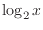 $\log_2x$