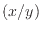 $(x / y)$
